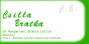 csilla bratka business card